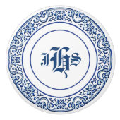 ヴィンテージパーソナライズされたの珍重な鳥の花芸術 セラミックノブ (正面)