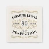 ヴィンテージパーソナライズされたは完璧な誕生日まで熟成 スタンダードカクテルナプキン (正面)