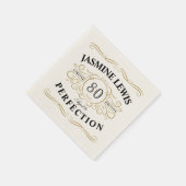 ヴィンテージパーソナライズされたは完璧な誕生日まで熟成 スタンダードカクテルナプキン (角)