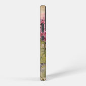 ヴィンテージパーソナライズされたアジサイとバタフライブルー SAMSUNG GALAXYケース (右側面)