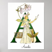 ヴィンテージパーソナライズされたアルファベット文字A ポスター (正面)