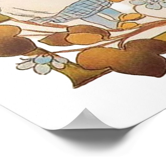 ヴィンテージパーソナライズされたアルファベット文字B ポスター (角)