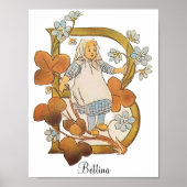 ヴィンテージパーソナライズされたアルファベット文字B ポスター (正面)