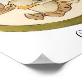 ヴィンテージパーソナライズされたアルファベット文字C ポスター (角)