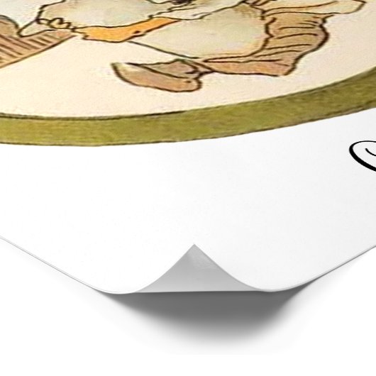 ヴィンテージパーソナライズされたアルファベット文字C ポスター (角)