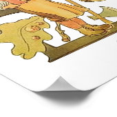 ヴィンテージパーソナライズされたアルファベット文字E ポスター (角)