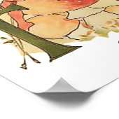 ヴィンテージパーソナライズされたアルファベット文字F ポスター (角)