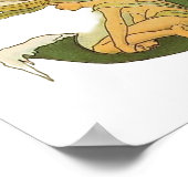 ヴィンテージパーソナライズされたアルファベット文字Jポスター ポスター (角)