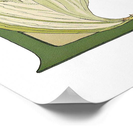 ヴィンテージパーソナライズされたアルファベット文字Lポスター ポスター (角)