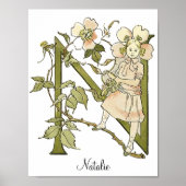 ヴィンテージパーソナライズされたアルファベット文字N ポスター (正面)