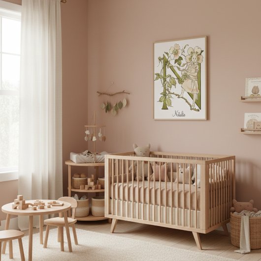 ヴィンテージパーソナライズされたアルファベット文字N ポスター