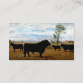 ヴィンテージパーソナライズされたアンガス牛の名刺 名刺 (裏面)