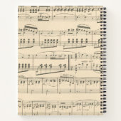 ヴィンテージパーソナライズされたアンティークシート音楽 ノートブック (裏面)