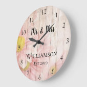 ヴィンテージパーソナライズされたアンティークバラウッドカスタム ラージ壁時計 (傾斜)