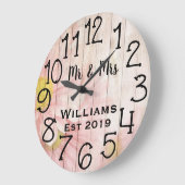 ヴィンテージパーソナライズされたアンティークバラウッドカスタム ラージ壁時計 (傾斜)