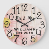 ヴィンテージパーソナライズされたアンティークバラウッドカスタム ラージ壁時計 (正面)