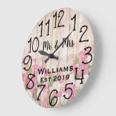 ヴィンテージパーソナライズされたアンティークバラウッドカスタム ラージ壁時計 (傾斜)