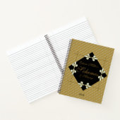 ヴィンテージパーソナライズされたアールデコスキームと会議 ノートブック (内部)