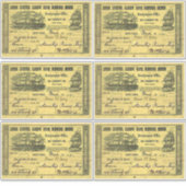 ヴィンテージパーソナライズされたイギリス汽船チケット シール (正面)