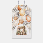 ヴィンテージパーソナライズされたイースターウサギ ギフトタグ (正面)