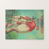 ヴィンテージパーソナライズされたイースターエッグバ素朴ニー ジグソーパズル (横)