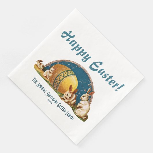 ヴィンテージパーソナライズされたイースターナプキンズのためにあなたのイベント (コーナー)