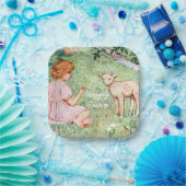 ヴィンテージパーソナライズされたイースターリトルラム ペーパープレート (パーティー)