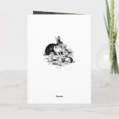 ヴィンテージパーソナライズされたウサギ科 カード (裏面)