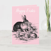 ヴィンテージパーソナライズされたウサギ科 カード (正面)