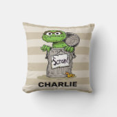 ヴィンテージパーソナライズされたオスカー・ザ・グロウチ・スクラム クッション (正面)