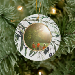 ヴィンテージパーソナライズされたオリーブブランチハッピーホリデイズ セラミックオーナメント