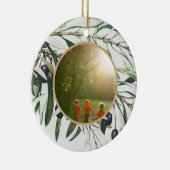 ヴィンテージパーソナライズされたオリーブブランチハッピーホリデイズ セラミックオーナメント (右)