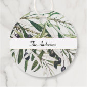 ヴィンテージパーソナライズされたオリーブブランチハッピーホリデイズ フェイバータグ (裏面)