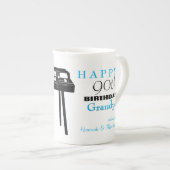 ヴィンテージパーソナライズされたオルガン90誕生日マグカップ ボーンチャイナマグカップ (正面右)