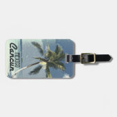 ヴィンテージパーソナライズされたカンクンメキシコトラベルアート ラゲッジタグ (正面横)