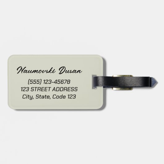 ヴィンテージパーソナライズされたカンクンメキシコトラベルアート ラゲッジタグ (裏面横)