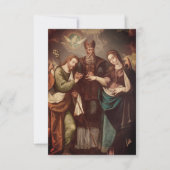 ヴィンテージパーソナライズされたカ結婚トリック祈りの言葉カード サンキューカード (正面)