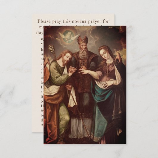 ヴィンテージパーソナライズされたカ結婚トリック祈りの言葉カード サンキューカード (正面/裏面)