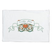 ヴィンテージパーソナライズされたガールコーラルアンドミント 枕カバー (裏面)