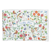 ヴィンテージパーソナライズされたガール美鳥フローラ 枕カバー (正面)