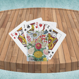 ヴィンテージパーソナライズされたキクのケシ薄紫 トランプ