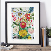 ヴィンテージパーソナライズされたキクのケシ薄紫 ポスター