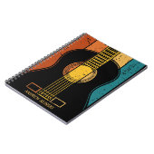 ヴィンテージパーソナライズされたギター ノートブック (左側)