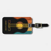 ヴィンテージパーソナライズされたギター ラゲッジタグ (正面横)