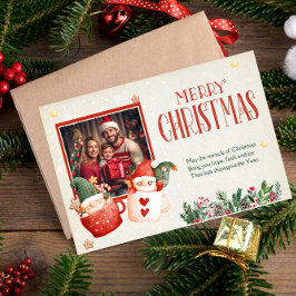 ヴィンテージパーソナライズされたクリスマスカード シーズンカード