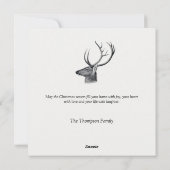 ヴィンテージパーソナライズされたクリスマスディアハッピーホリデー シーズンカード (裏面)