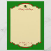 ヴィンテージパーソナライズされたクリスマスホリデースタフィック (正面)