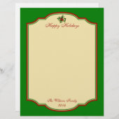 ヴィンテージパーソナライズされたクリスマスホリデースタフィック (正面/裏面)