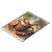 ヴィンテージパーソナライズされたクリスマスマーケットのマルドワイン ノートブック (左側)