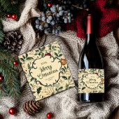 ヴィンテージパーソナライズされたクリスマスワインラベル ワインラベル